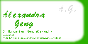 alexandra geng business card